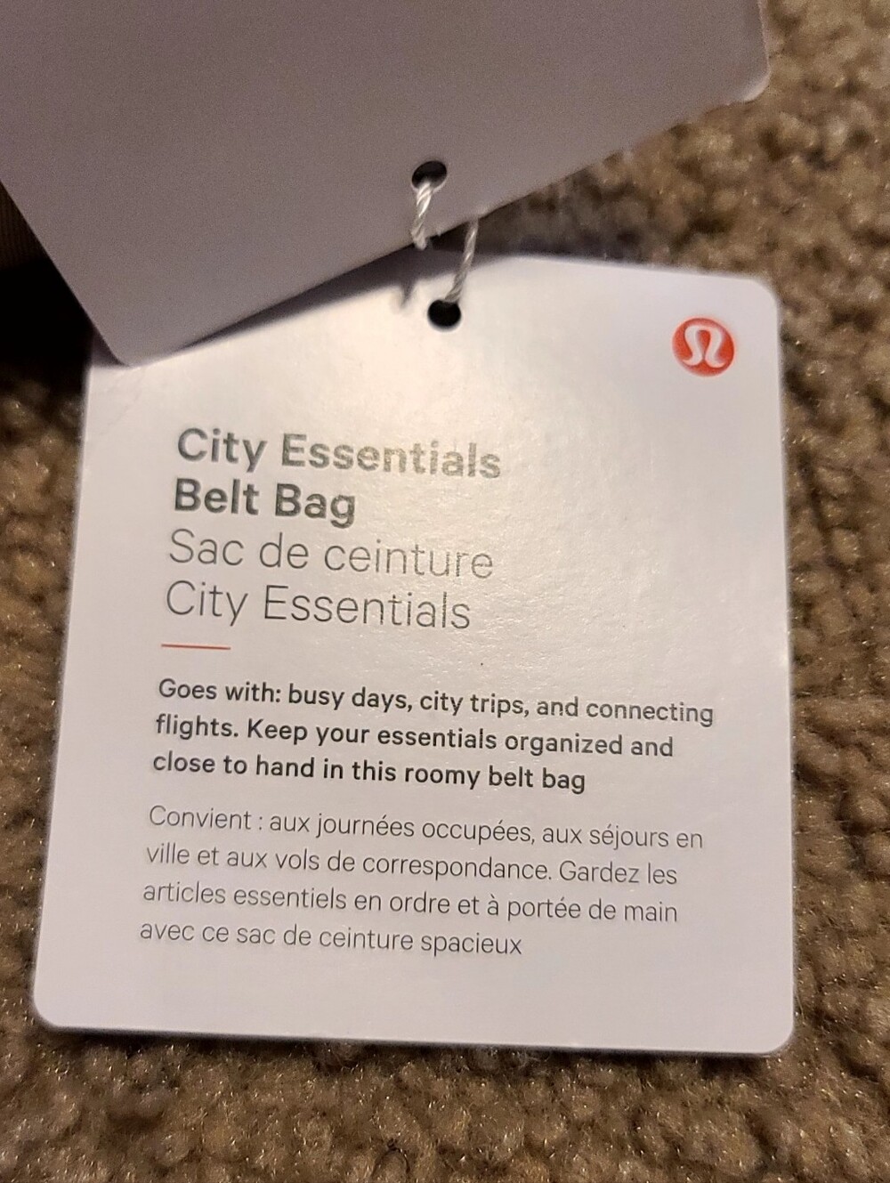 Lululemon City Essentials Beige/Tan Belt Bag - Picture 7 of 9
